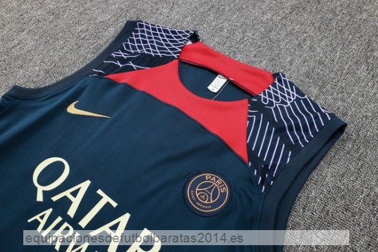 Nuevo Entrenamiento Sin Mangas Conjunto Completo Paris Saint Germain 23/24 Azul Rojo Purpura Baratas